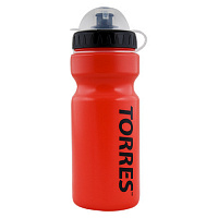 Бутылка для воды "TORRES"  арт.SS1066, 550мл. пласт.красная,  черная крышка